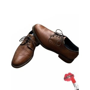 Johnston & Murphy Dress Shoes Mens‎ 11.5 M Plain Toe Tan Brown Sheepskin